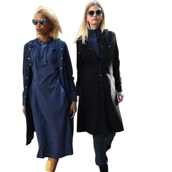 The Eight Senses Snap Front Cardigan Jacket Coatigan Minimalist Women's S - Picture 2 of 8